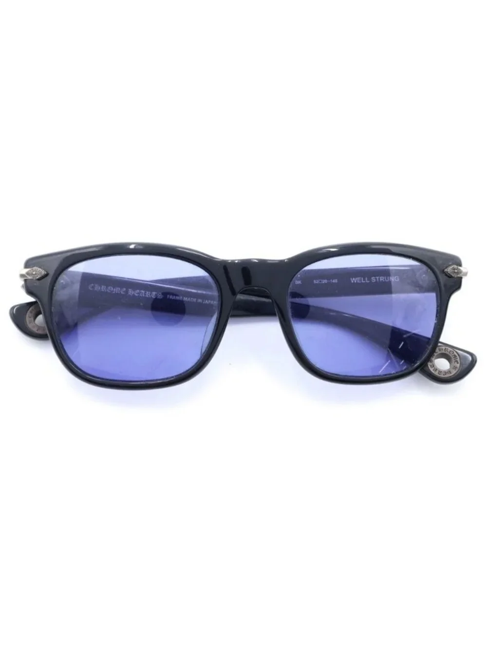 Chrome Hearts Well Strung CH Plus Temple Wellington Sunglasses Black Eyewear